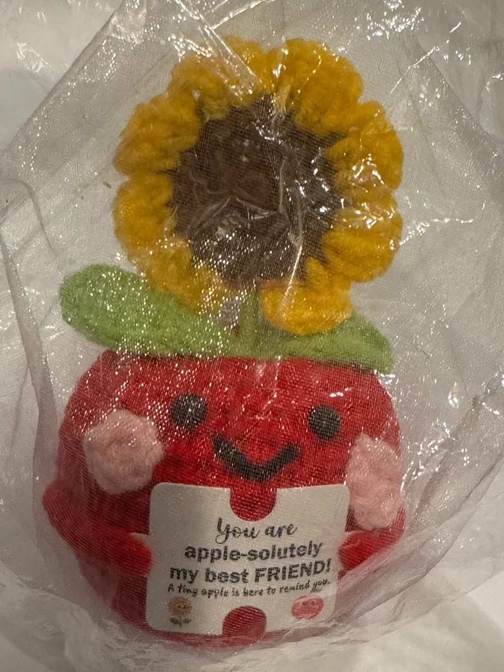 Crochet Apple with Sunflower and 